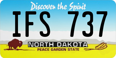 ND license plate IFS737