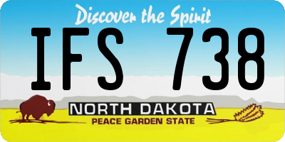 ND license plate IFS738
