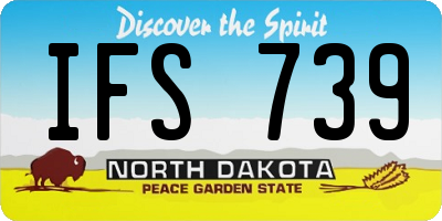 ND license plate IFS739