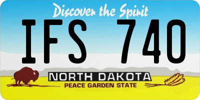 ND license plate IFS740