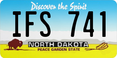ND license plate IFS741