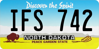 ND license plate IFS742