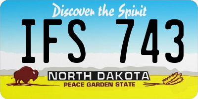 ND license plate IFS743