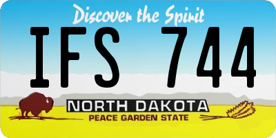 ND license plate IFS744