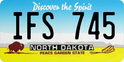 ND license plate IFS745