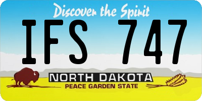 ND license plate IFS747