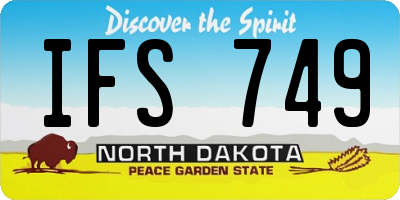 ND license plate IFS749