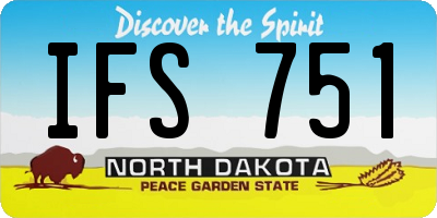ND license plate IFS751