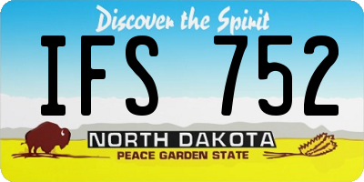 ND license plate IFS752