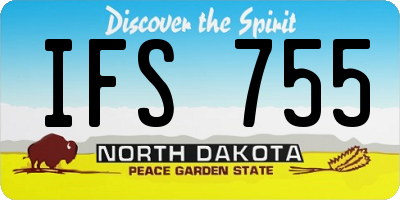 ND license plate IFS755