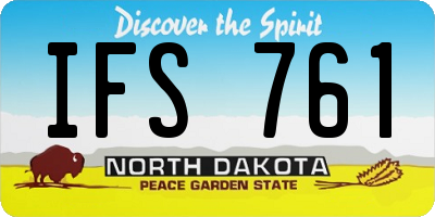 ND license plate IFS761