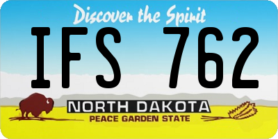 ND license plate IFS762