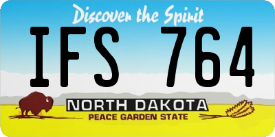 ND license plate IFS764