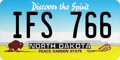 ND license plate IFS766
