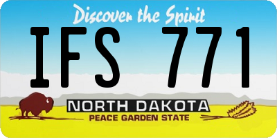 ND license plate IFS771