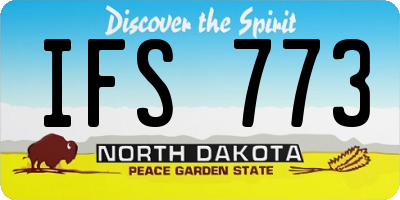 ND license plate IFS773