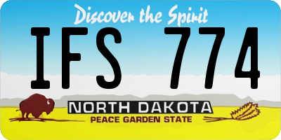 ND license plate IFS774