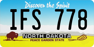 ND license plate IFS778