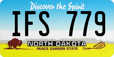 ND license plate IFS779