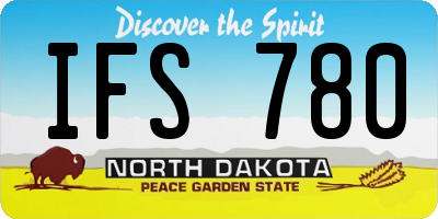 ND license plate IFS780
