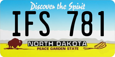 ND license plate IFS781
