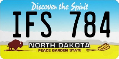 ND license plate IFS784