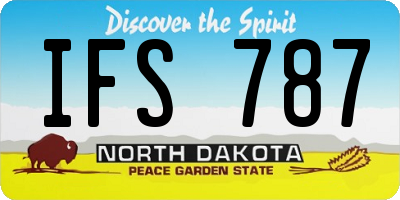 ND license plate IFS787