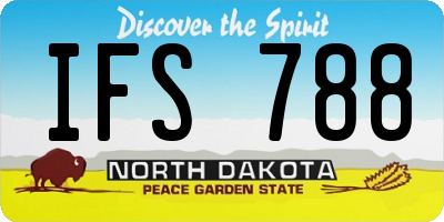 ND license plate IFS788
