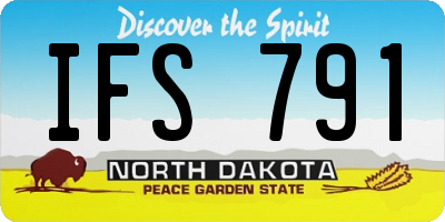 ND license plate IFS791
