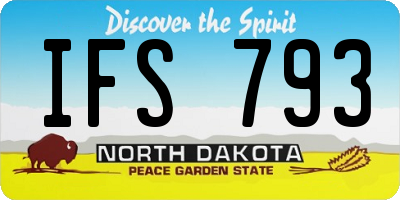 ND license plate IFS793