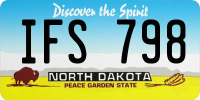 ND license plate IFS798