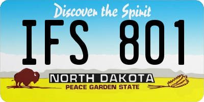 ND license plate IFS801