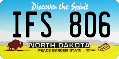 ND license plate IFS806