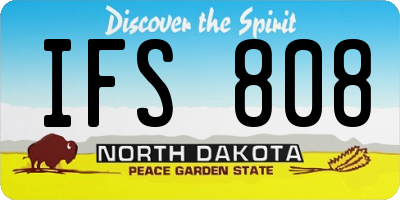 ND license plate IFS808
