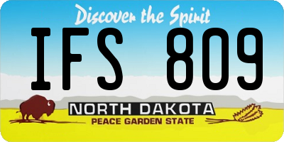 ND license plate IFS809
