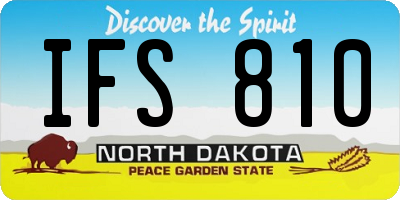ND license plate IFS810