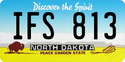 ND license plate IFS813