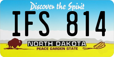 ND license plate IFS814