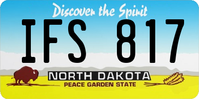 ND license plate IFS817
