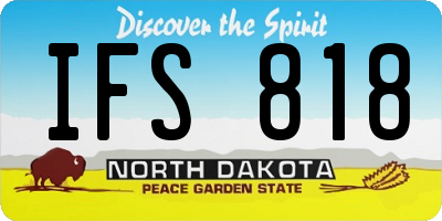 ND license plate IFS818