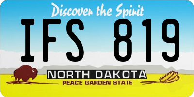 ND license plate IFS819