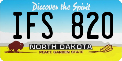 ND license plate IFS820