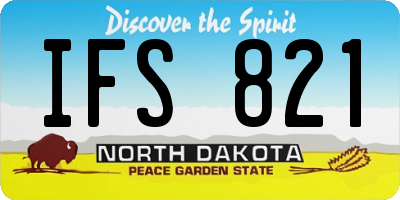 ND license plate IFS821