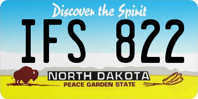ND license plate IFS822