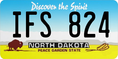ND license plate IFS824