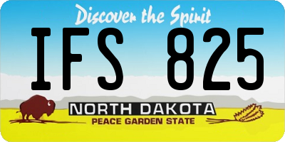 ND license plate IFS825