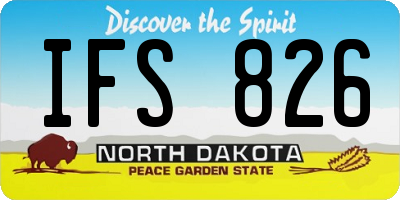 ND license plate IFS826