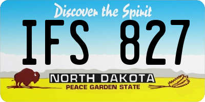 ND license plate IFS827