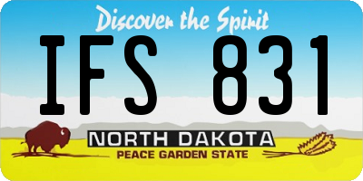 ND license plate IFS831