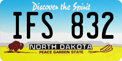 ND license plate IFS832